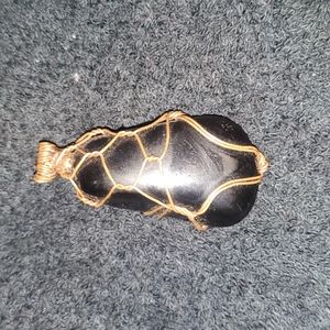 Black Obsidian Copper Wire Wrap